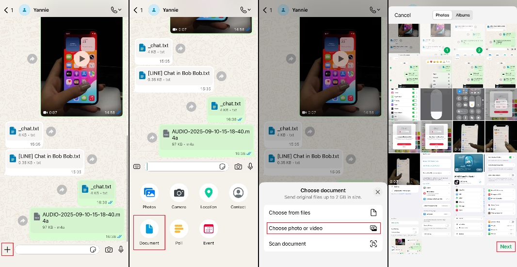 send photos as documents on iphone