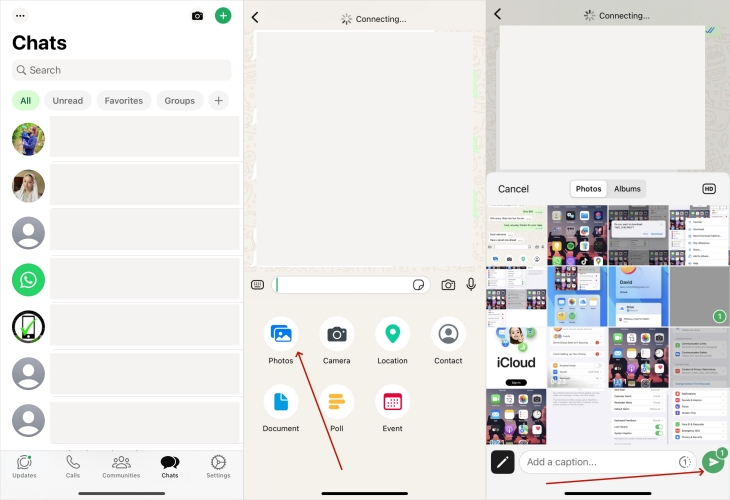 send photos from whatsapp