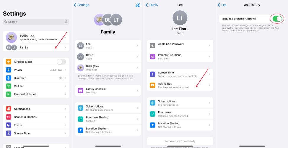 turn off ask to buy on iphone