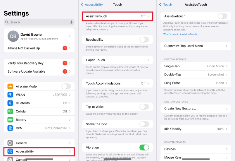 set assistivetouch on iphone