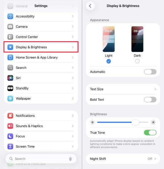 set dark mode on iphone