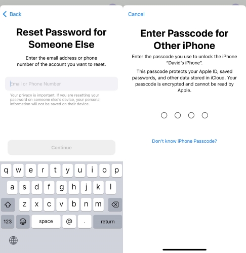 reset apple id password via apple support app