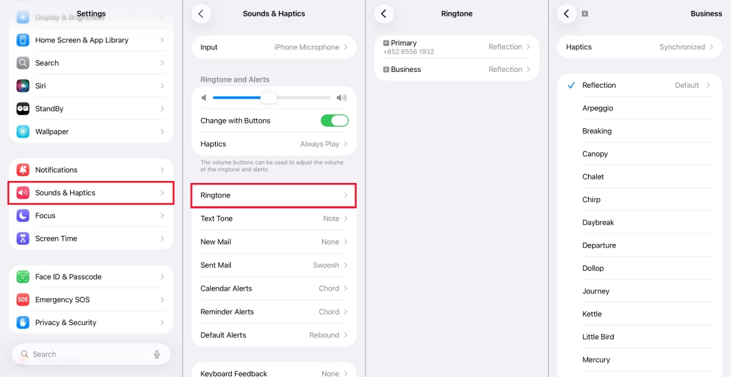 set ringtone on iphone