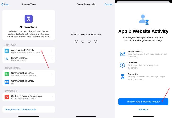 set screen time for family member on iphone