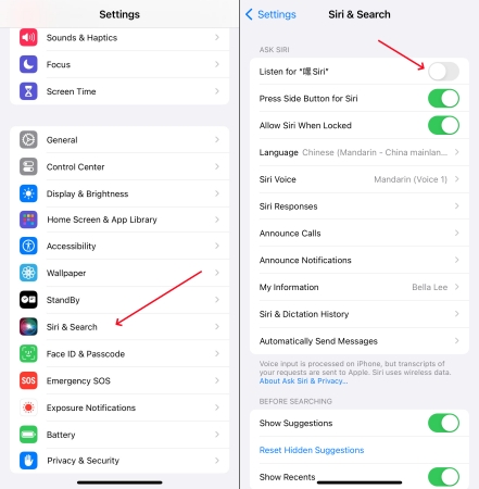 set siri on iphone
