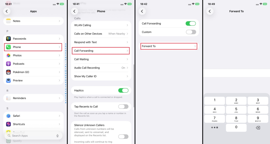 set up call forwarding on iphone