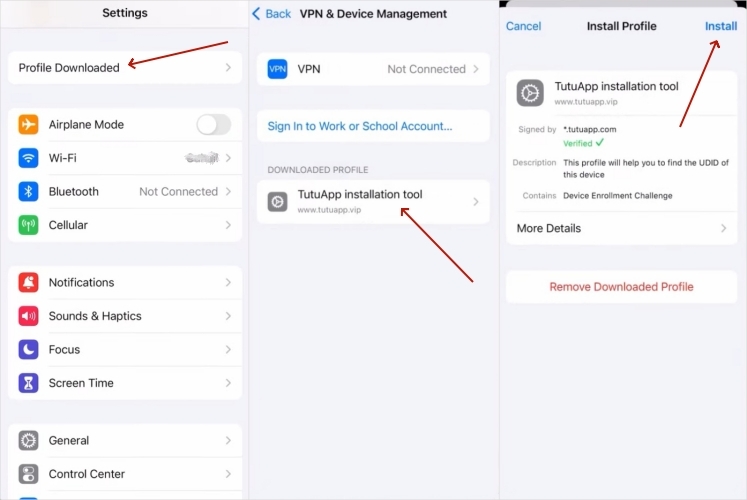 set up for  tutuapp on ios
