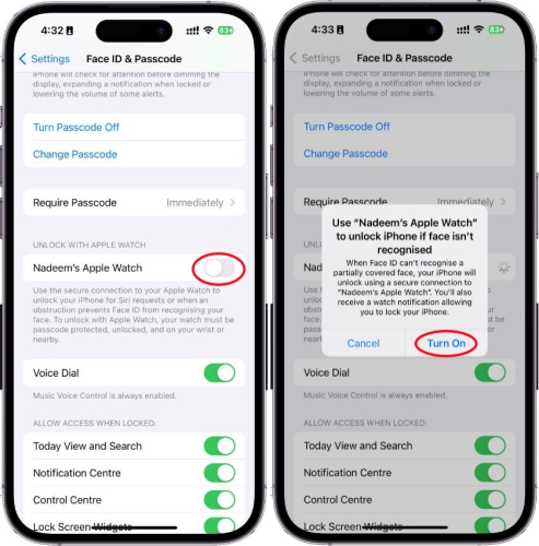 set up unlock with apple watch