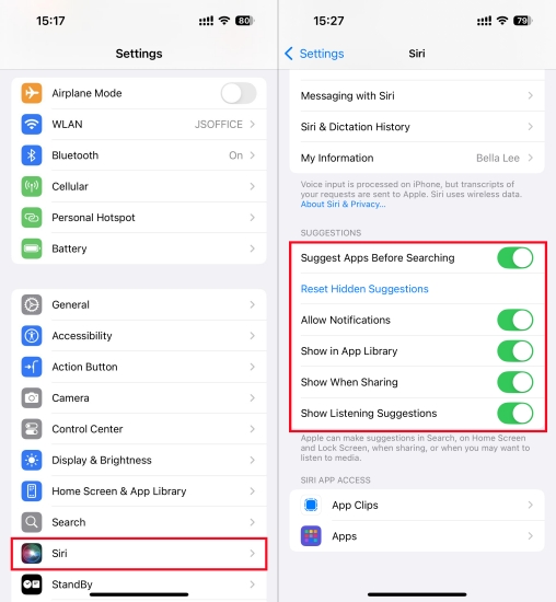 set siri notifications on iphone