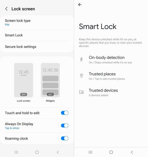 smart lock on android