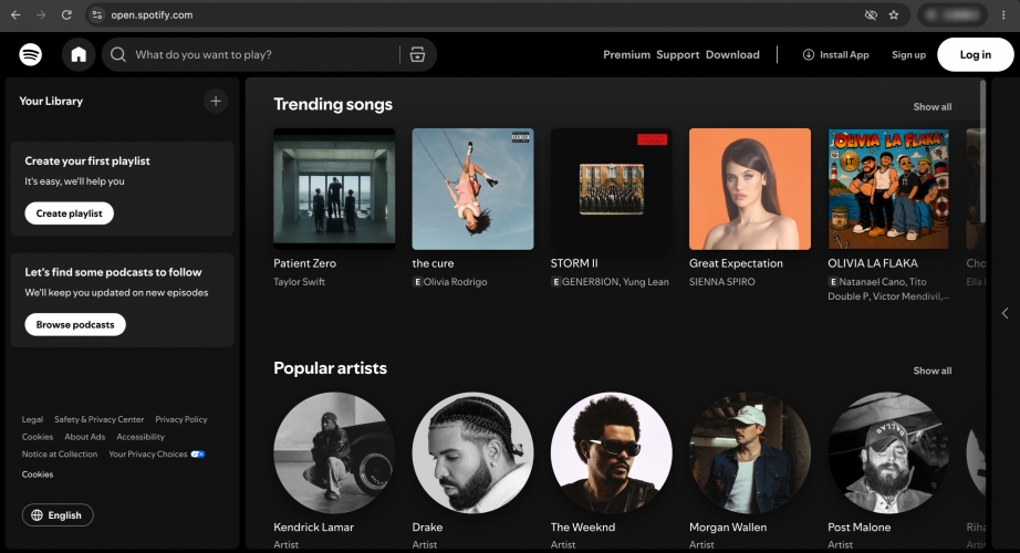 spotify web player