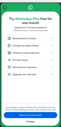 whatsapp plus subscription