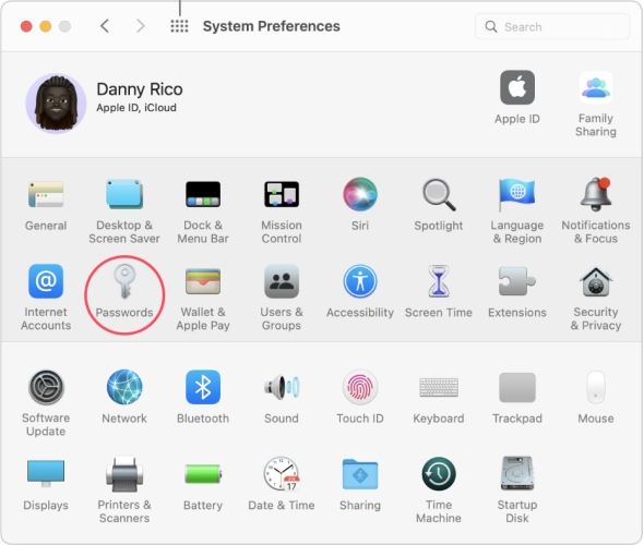 system preference