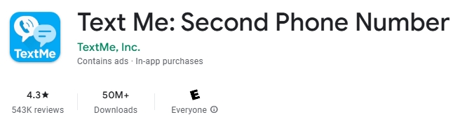 textme up on the google play store