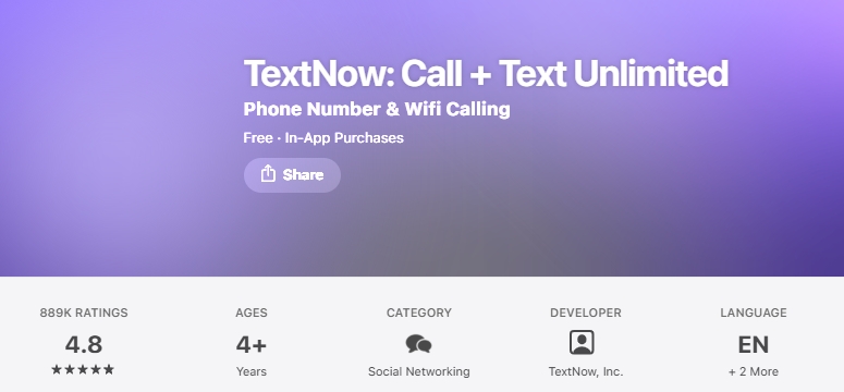 textnow on the app store