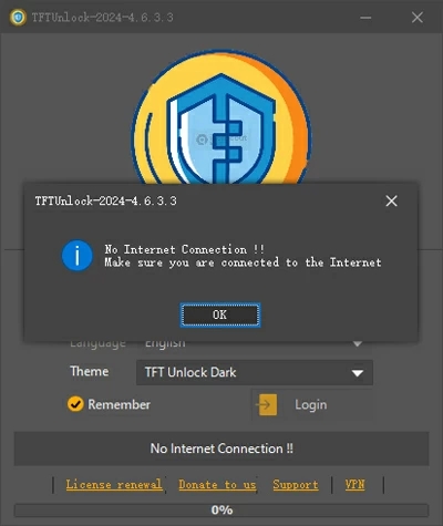 tft unlock tool error
