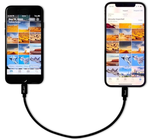 transfer iphone to iphone with a cable