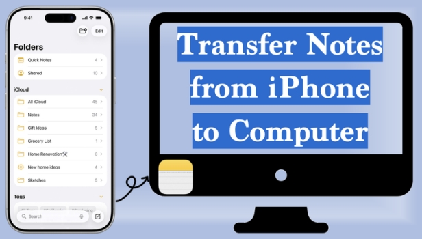 how to transfer notes from iphone to computer