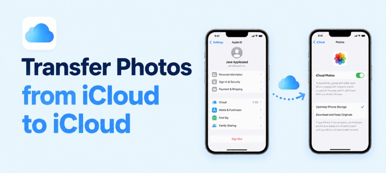 how to transfer photos from icloud to icloud