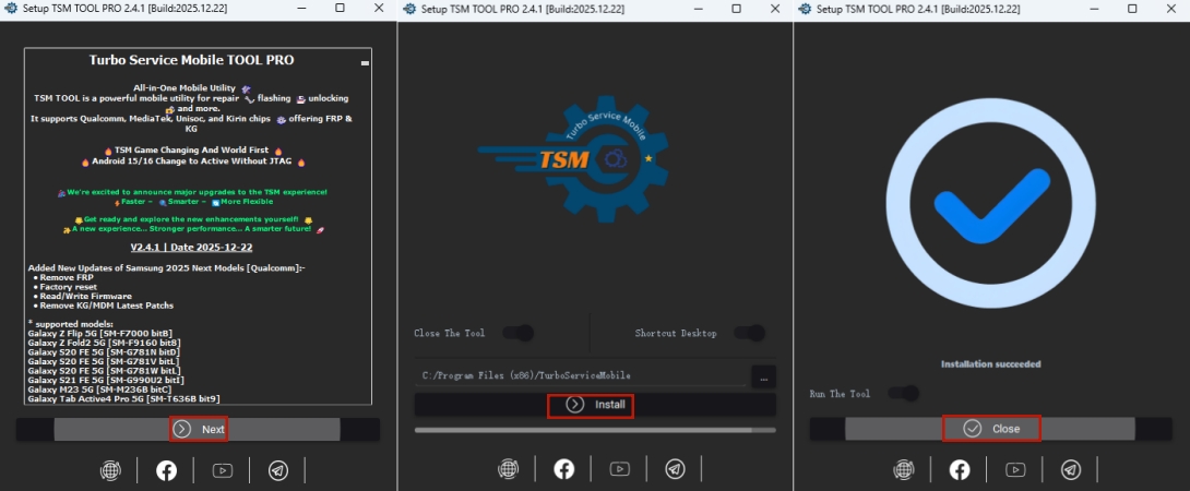 tsm tool pro install