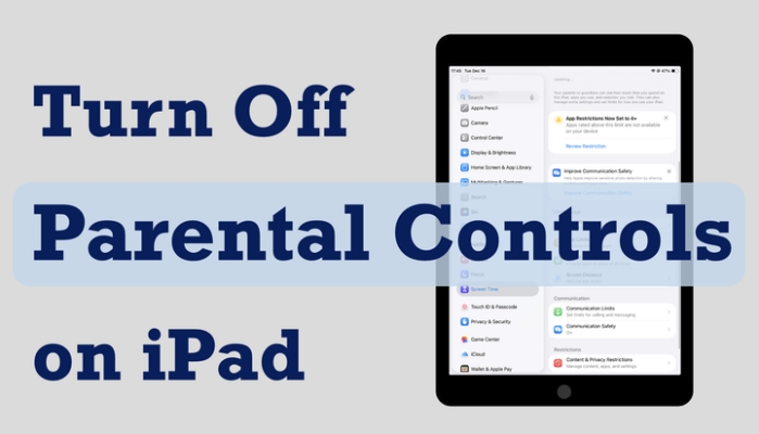turn off parental controls on ipad