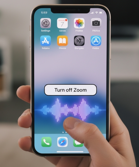 turn off zoom with siri on iphone