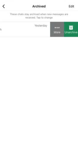 unarchive whatsapp chat on iphone