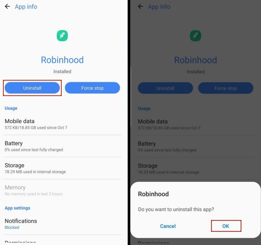 uninstall apps samsung settings