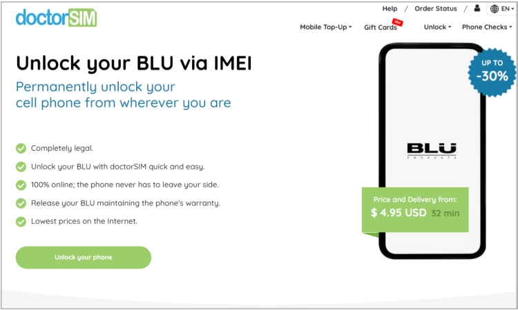 unlock blu doctorsim