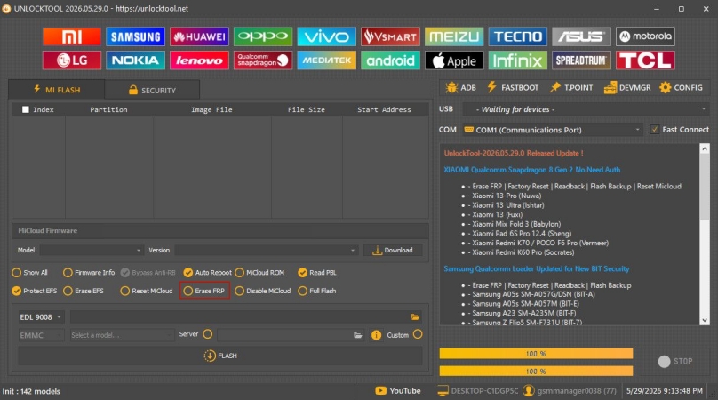 unlock tool latest version erase frp