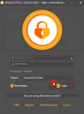 unlock tool login