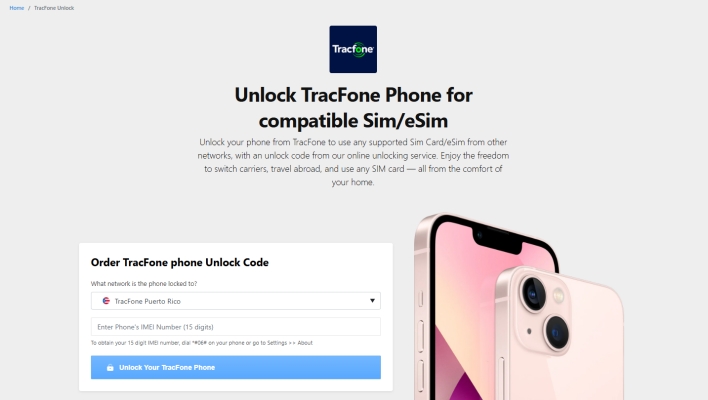 unlock tracfone device online service