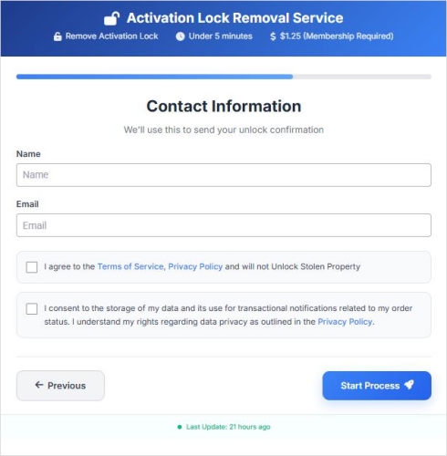 unlockhere enter name email