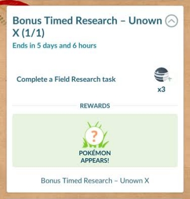 unown timed research
