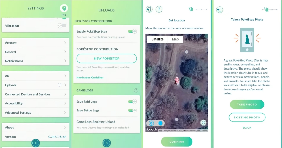 upload new pokestops pokemon go