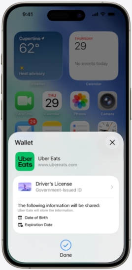 verify with wallet in wallet ios 26