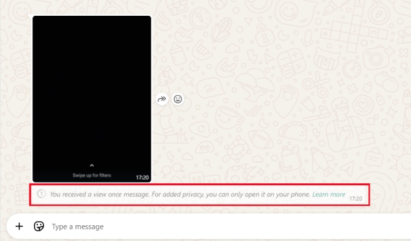 whatsapp web view once