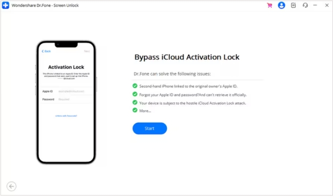 wondershare activation lock removal