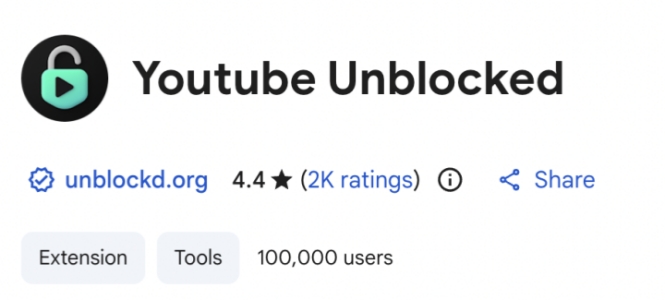 youtube unblocked extension