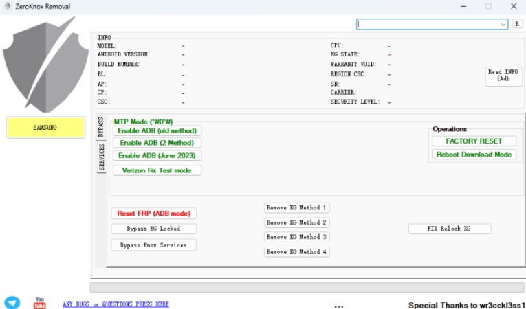 zeroknox removal reset frp