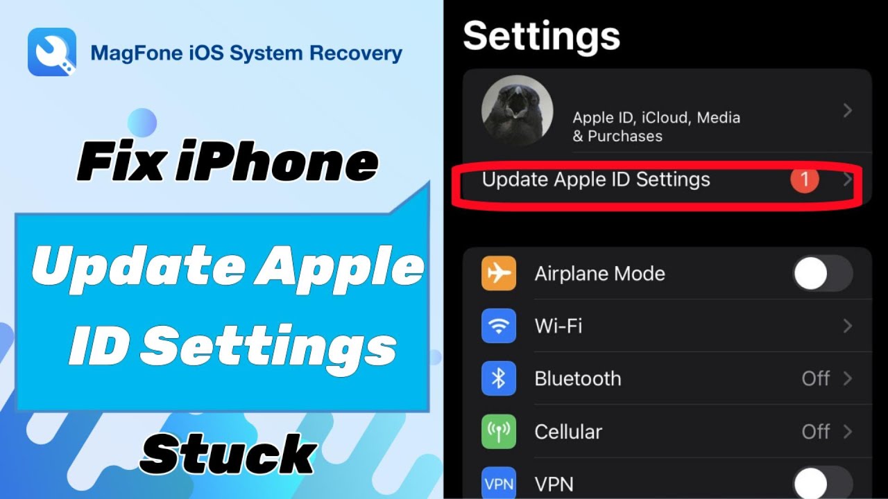 fix update apple id settings stuck