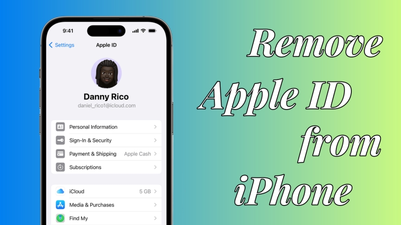 remove apple id from iphone