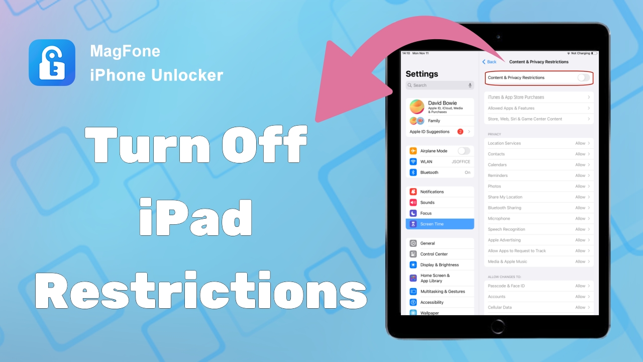 turn off ipad restrictions